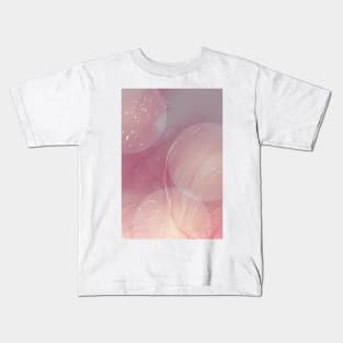 Blush pink and grey abstract modern watercolor trendy art Kids T-Shirt